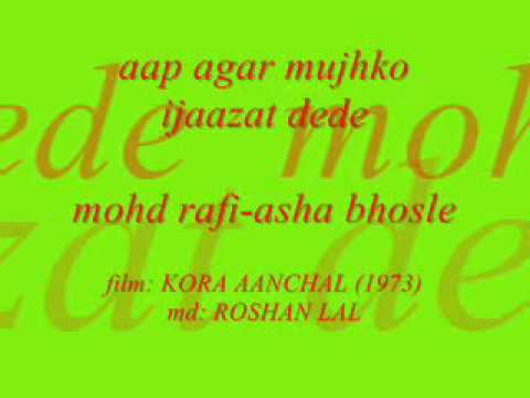 Aap Agar Mujhko Ijaazat Dede - Song Cover Image